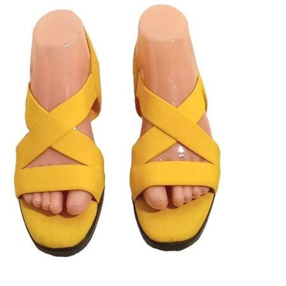 Active Air Yellow Strappy Sandals Women's Size 8.5 - Picture 2 of 8